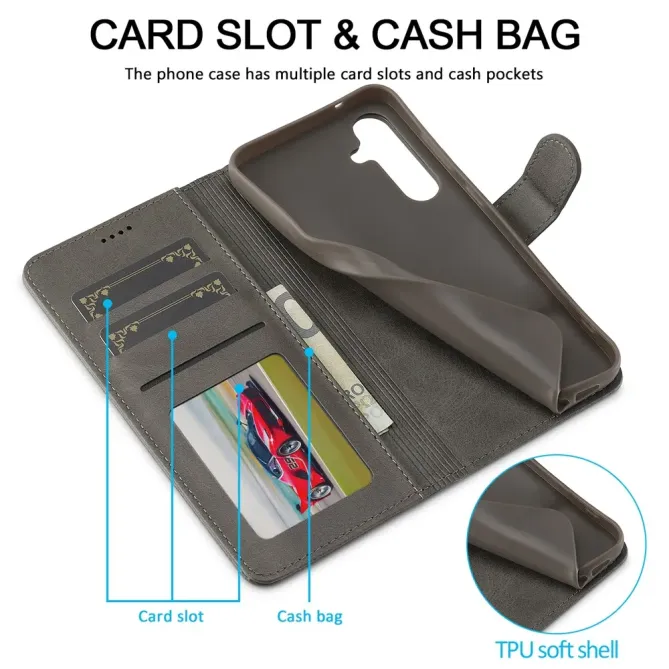 Housse Samsung Galaxy A57 LC.IMEEKE Simili Cuir