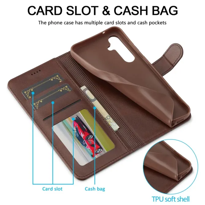 Housse Samsung Galaxy A57 LC.IMEEKE Simili Cuir