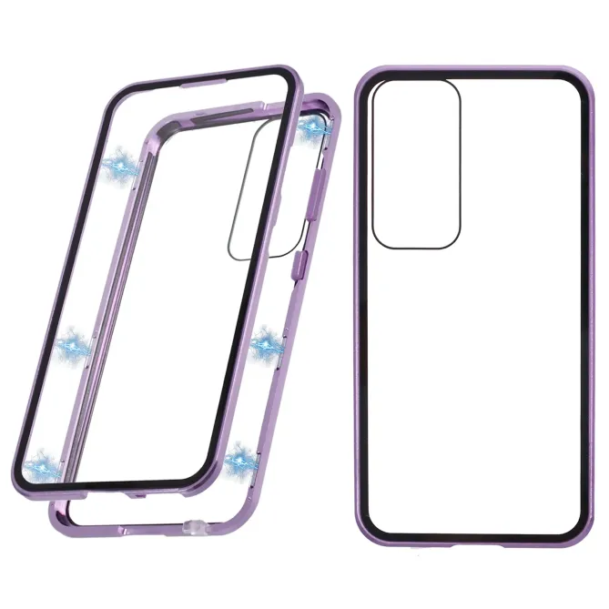 Coque Samsung Galaxy A57 Magnétique Double Verre Cadre Métal