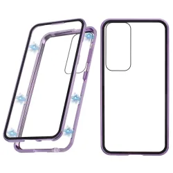 Coque Samsung Galaxy A57 Magnétique Double Verre Cadre Métal
