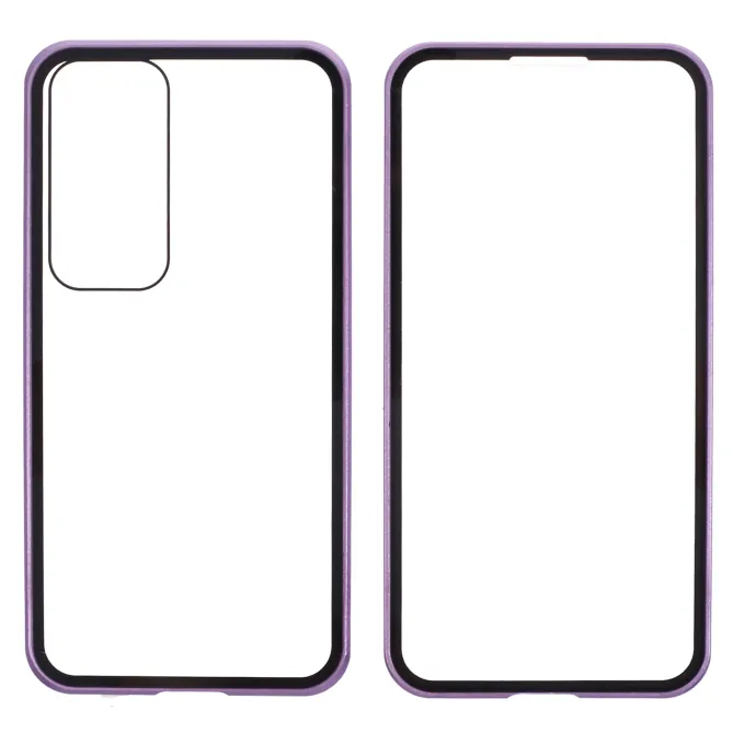 Coque Samsung Galaxy A57 Magnétique Double Verre Cadre Métal