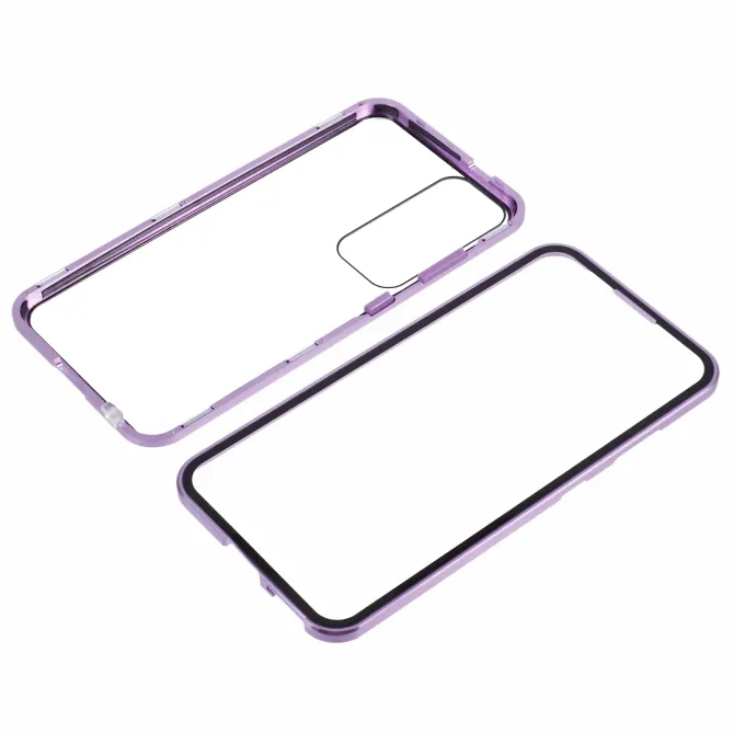 Coque Samsung Galaxy A57 Magnétique Double Verre Cadre Métal