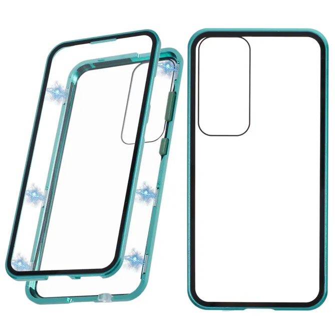 Coque Samsung Galaxy A57 Magnétique Double Verre Cadre Métal