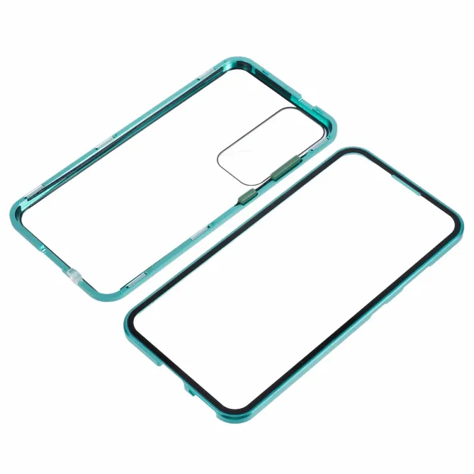 Coque Samsung Galaxy A57 Magnétique Double Verre Cadre Métal