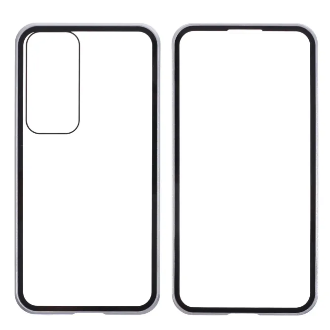 Coque Samsung Galaxy A57 Magnétique Double Verre Cadre Métal