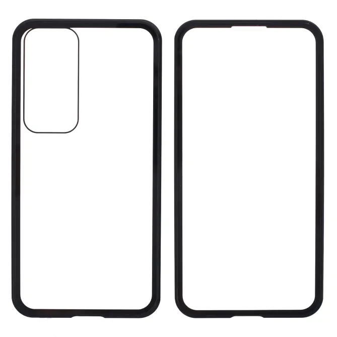 Coque Samsung Galaxy A57 Magnétique Double Verre Cadre Métal