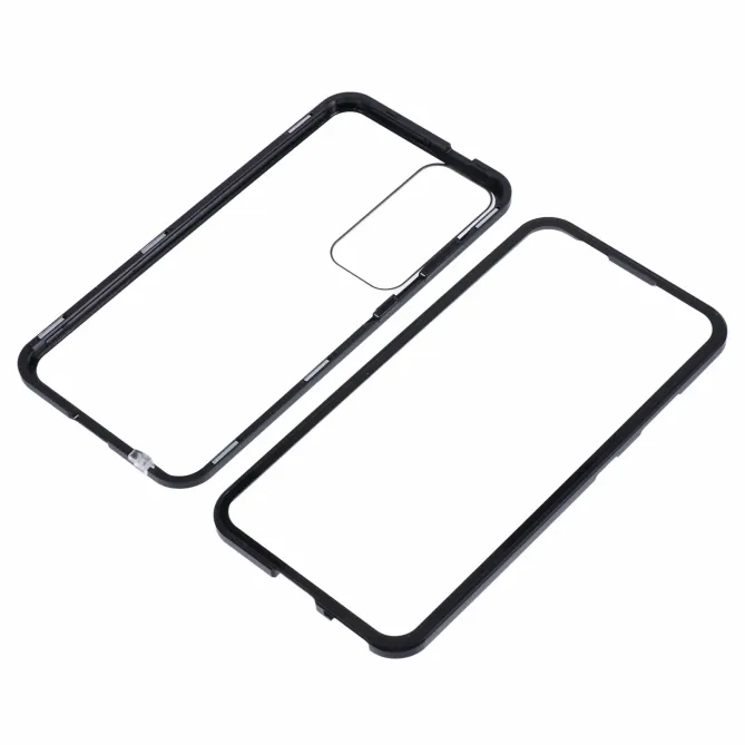 Coque Samsung Galaxy A57 Magnétique Double Verre Cadre Métal