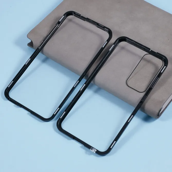 Coque Samsung Galaxy A57 Magnétique Double Verre Cadre Métal