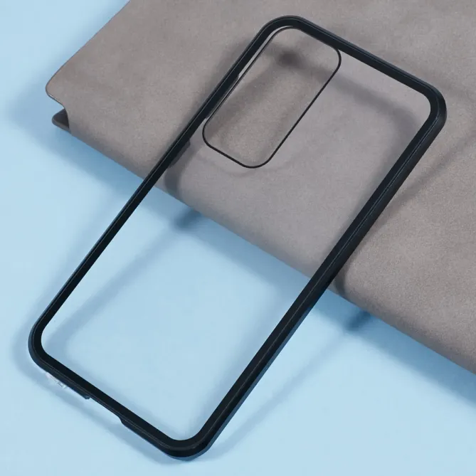 Coque Samsung Galaxy A57 Magnétique Double Verre Cadre Métal