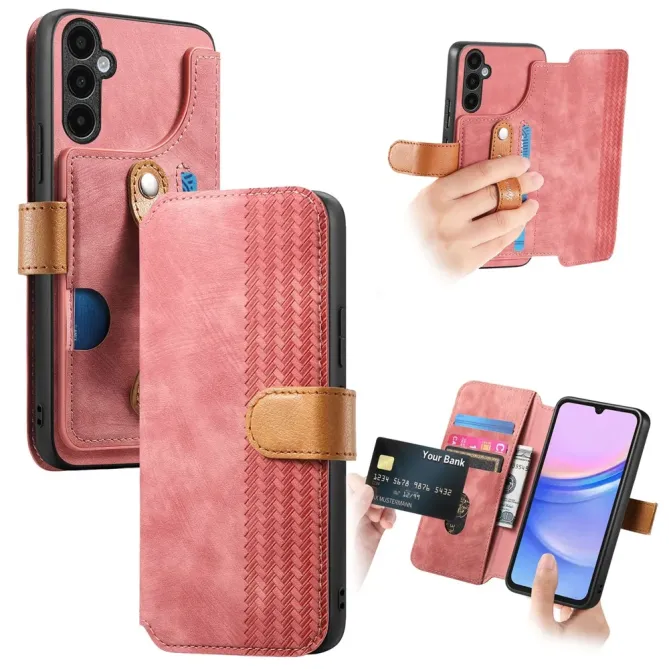 Housse Samsung Galaxy A57 Portefeuille Cuir Rétro avec Sangle