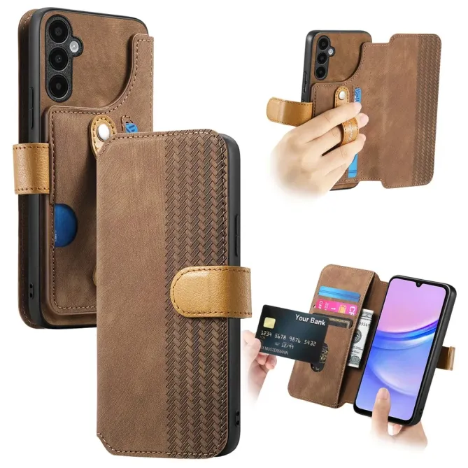 Housse Samsung Galaxy A57 Portefeuille Cuir Rétro avec Sangle