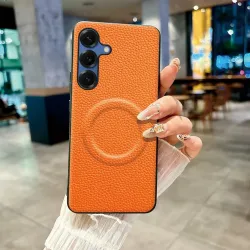 Coque Samsung Galaxy A57 Simili Cuir Litchi Magnétique