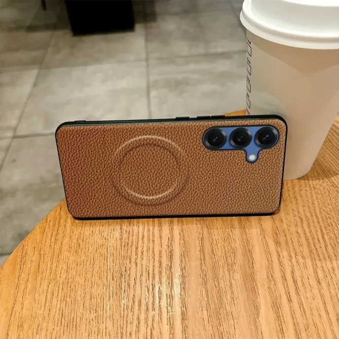 Coque Samsung Galaxy A57 Simili Cuir Litchi Magnétique