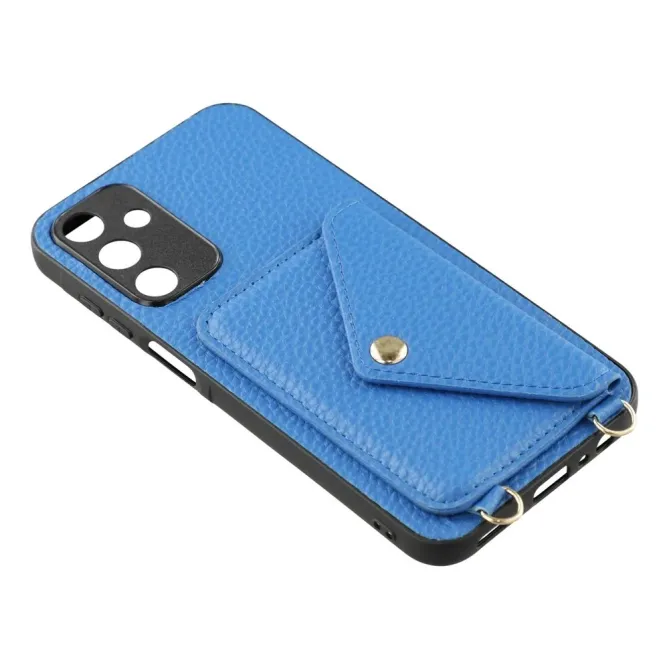 Coque Samsung Galaxy A57 Texture Litchi Porte-Cartes et Bandoulière