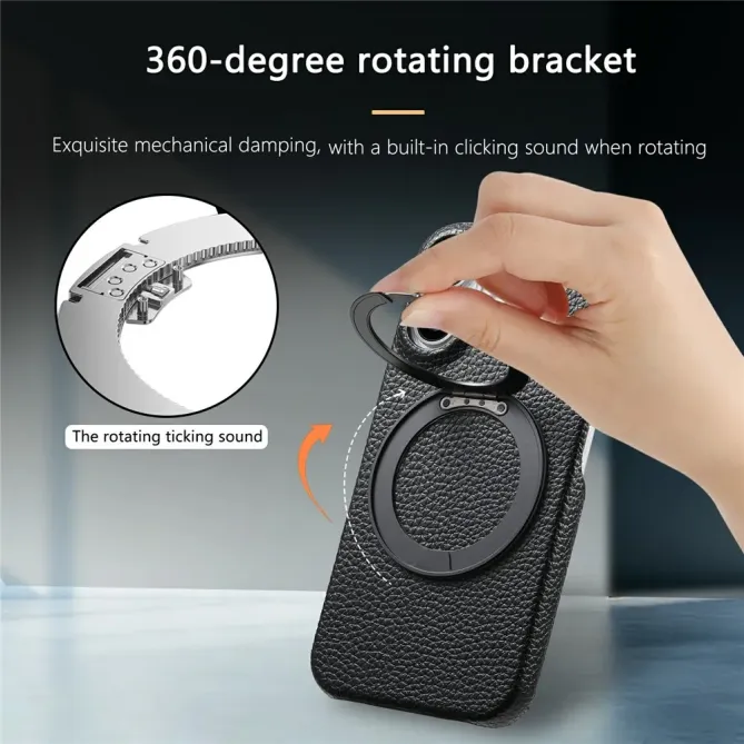 Coque Samsung Galaxy A57 Cuir Grainé Magnétique Anneau Rotatif