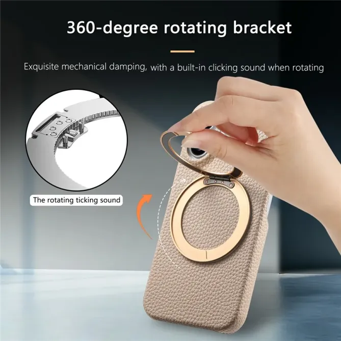 Coque Samsung Galaxy A57 Cuir Grainé Magnétique Anneau Rotatif