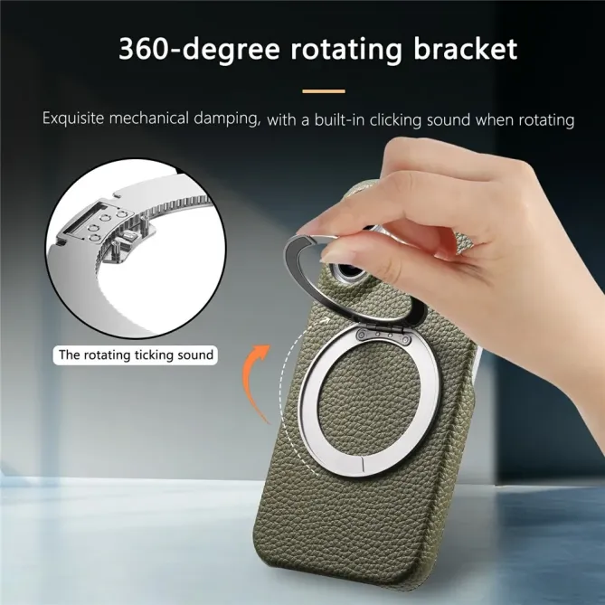 Coque Samsung Galaxy A57 Cuir Grainé Magnétique Anneau Rotatif