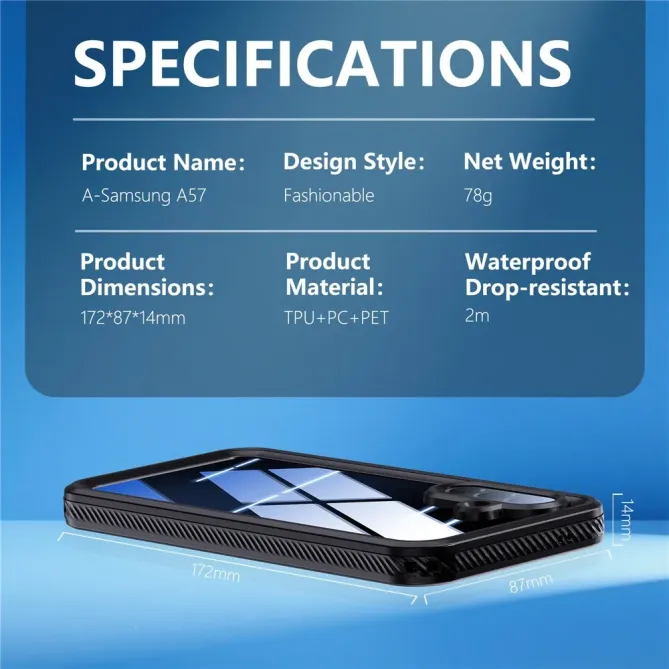 Coque Samsung Galaxy A57 Étanche IP68 avec Film Écran