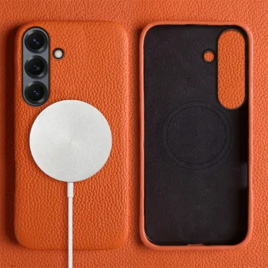 Coque Samsung Galaxy A57 TORO Cuir Véritable Grainé Magnétique