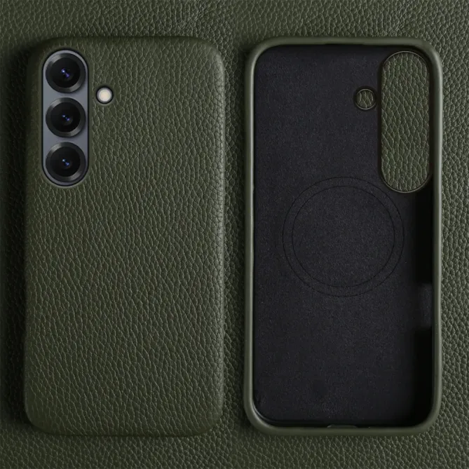 Coque Samsung Galaxy A57 TORO Cuir Véritable Grainé Magnétique