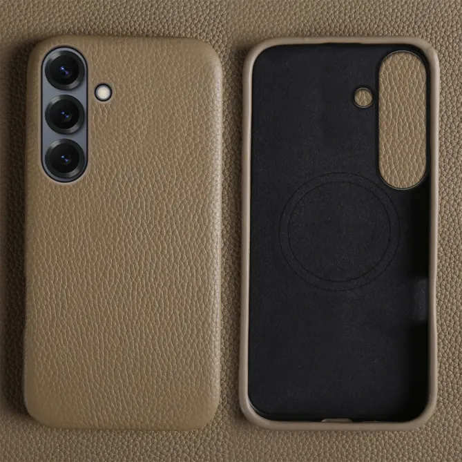 Coque Samsung Galaxy A57 TORO Cuir Véritable Grainé Magnétique