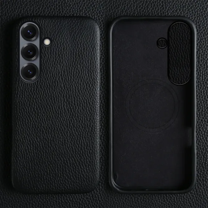 Coque Samsung Galaxy A57 TORO Cuir Véritable Grainé Magnétique