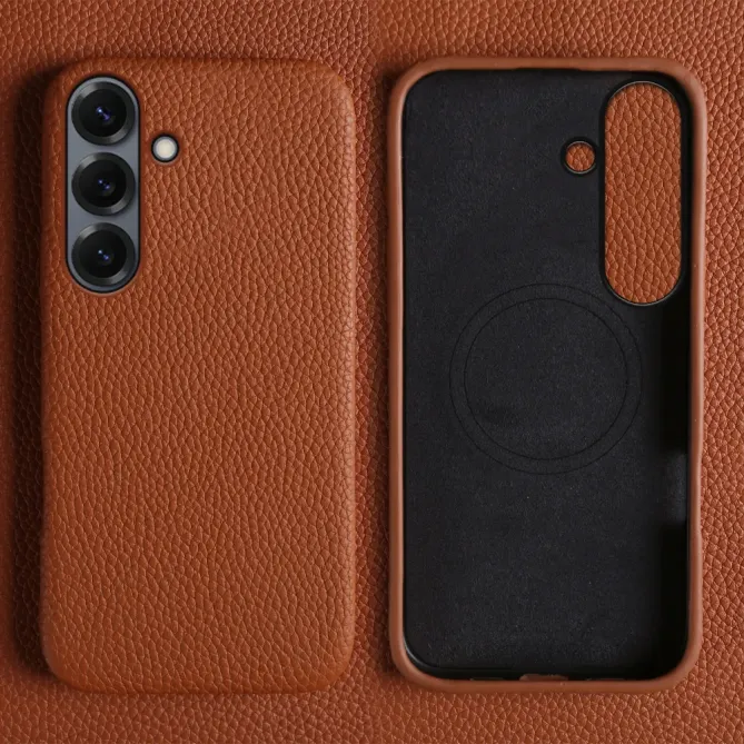 Coque Samsung Galaxy A57 TORO Cuir Véritable Grainé Magnétique