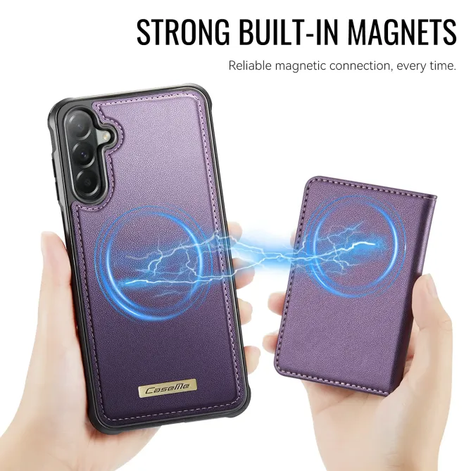 Coque Samsung Galaxy A57 ME80 Effet Cuir Portefeuille Magnétique Détachable