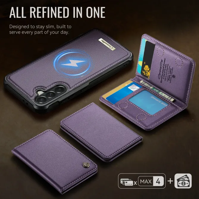 Coque Samsung Galaxy A57 ME80 Effet Cuir Portefeuille Magnétique Détachable