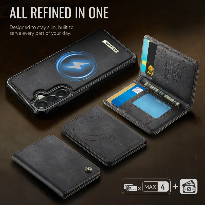 Coque Samsung Galaxy A57 ME80 Effet Cuir Portefeuille Magnétique Détachable