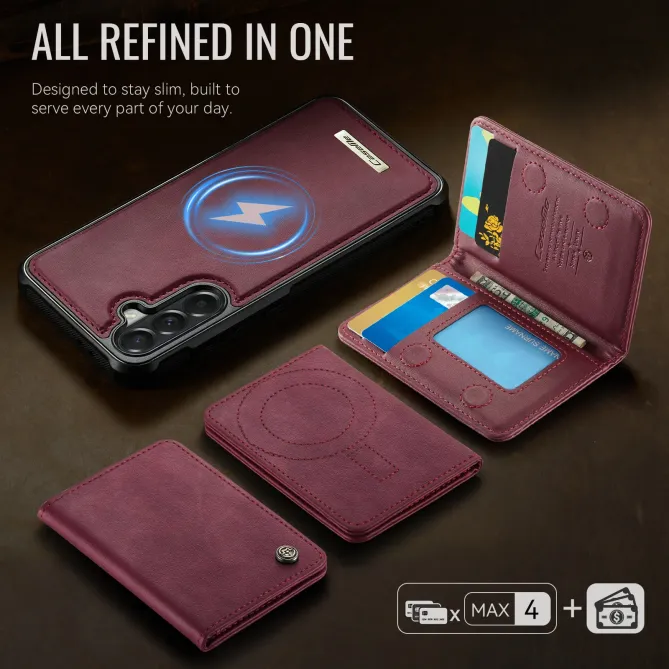 Coque Samsung Galaxy A57 ME80 Effet Cuir Portefeuille Magnétique Détachable