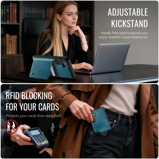 Coque Samsung Galaxy A57 ME80 Effet Cuir Portefeuille Magnétique Détachable