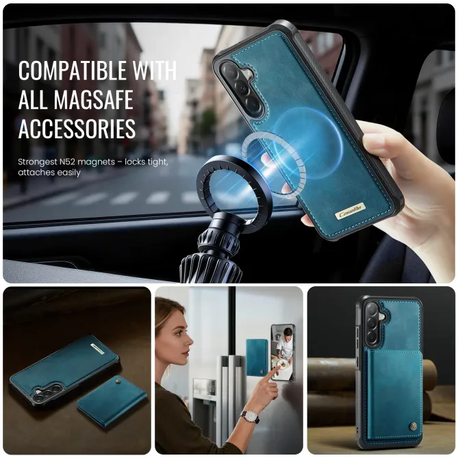Coque Samsung Galaxy A57 ME80 Effet Cuir Portefeuille Magnétique Détachable