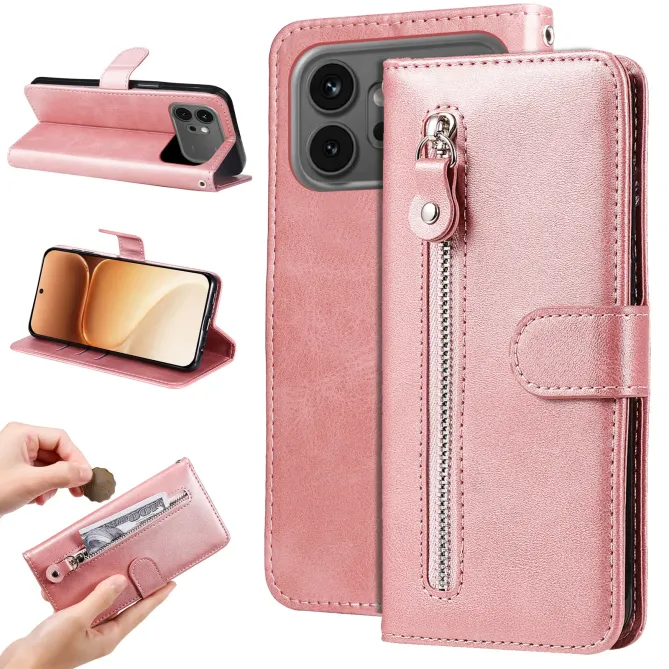 Housse Portefeuille Zippée Simili Cuir pour Honor Magic 6 Pro