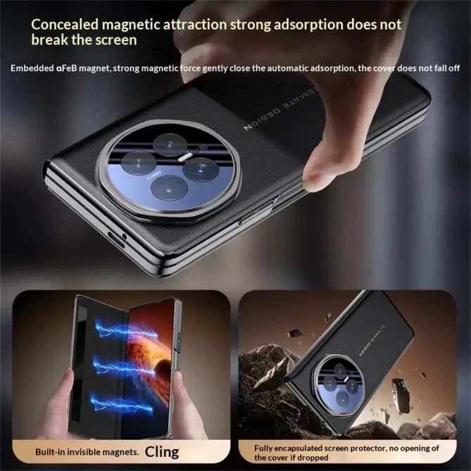 Housse Honor Magic V6 Simili Cuir Fenêtre Intelligente Béquille