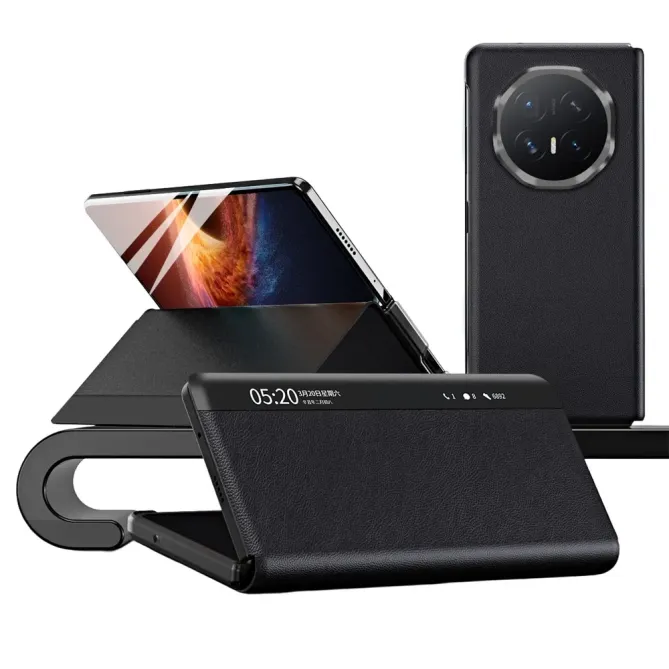 Housse Honor Magic V6 Simili Cuir Fenêtre Intelligente Béquille