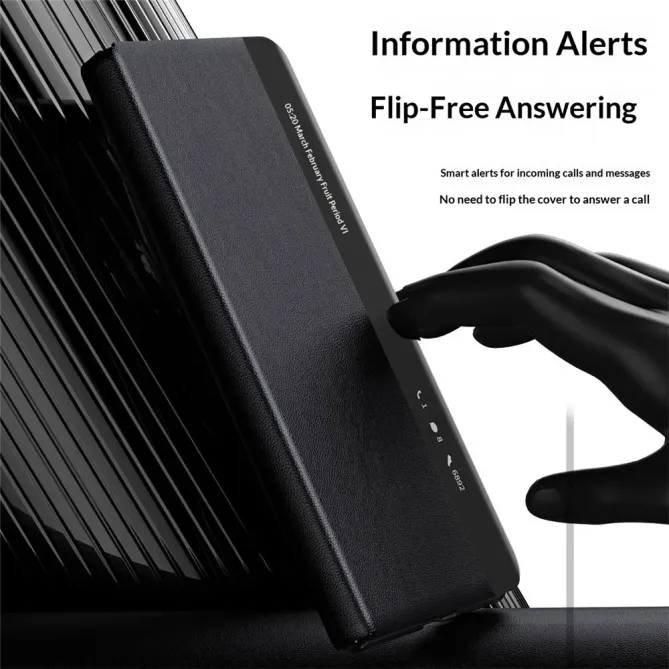 Housse Honor Magic V6 Simili Cuir Fenêtre Intelligente Béquille