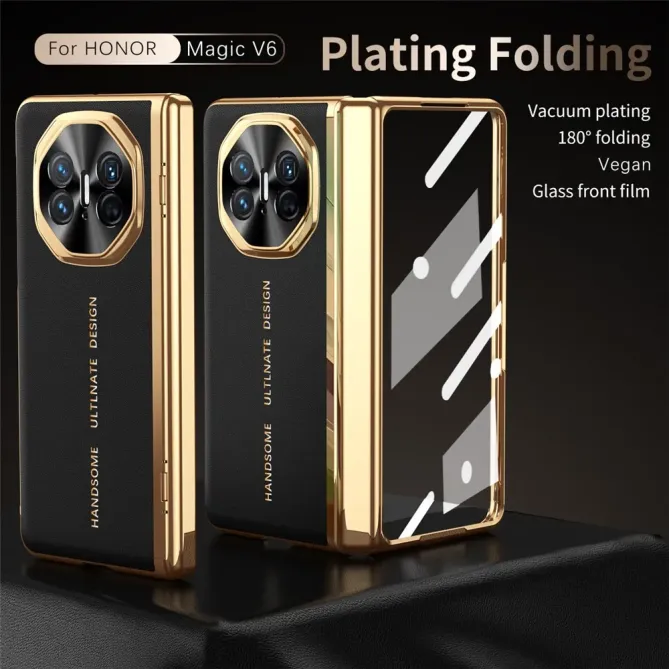 Coque Honor Magic V6 Simili Cuir Valamir avec Verre Trempé Intégré