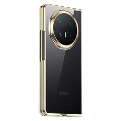 Coque Honor Magic V6 Transparente avec Contour Galvanisé et Protection Charnière