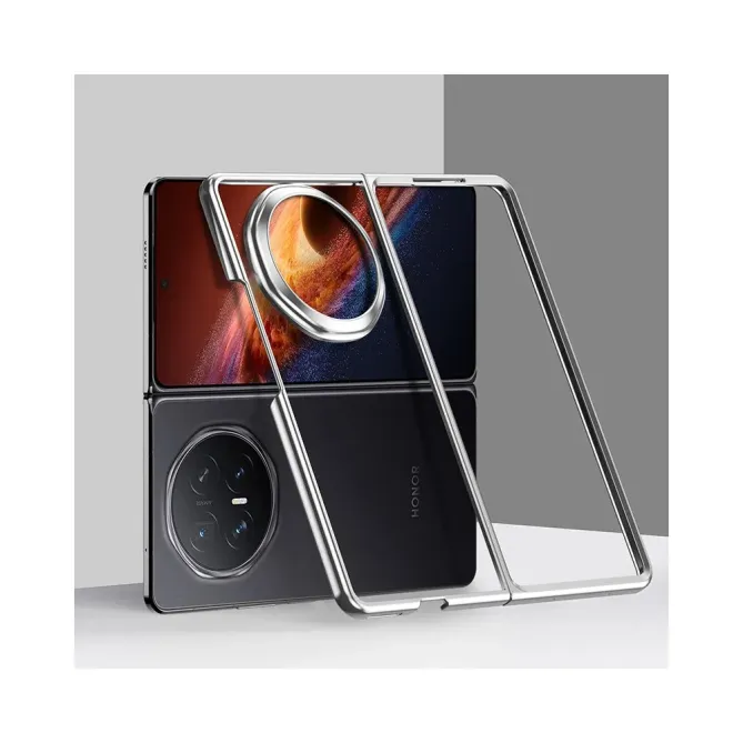 Coque Honor Magic V6 Transparente avec Contour Galvanisé et Protection Charnière