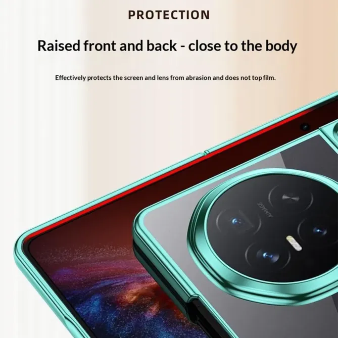 Coque Honor Magic V6 Transparente avec Contour Galvanisé et Protection Charnière