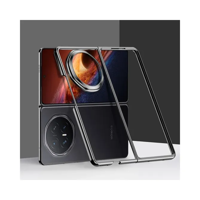 Coque Honor Magic V6 Transparente avec Contour Galvanisé et Protection Charnière