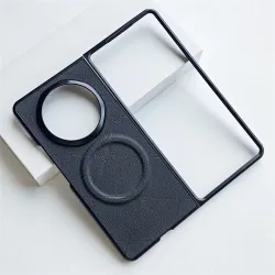 Coque Honor Magic V6 Simili Cuir Motif X Magnétique