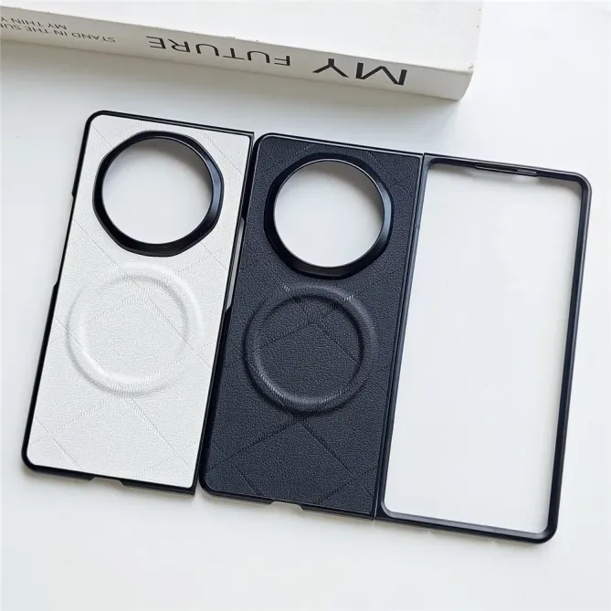 Coque Honor Magic V6 Simili Cuir Motif X Magnétique