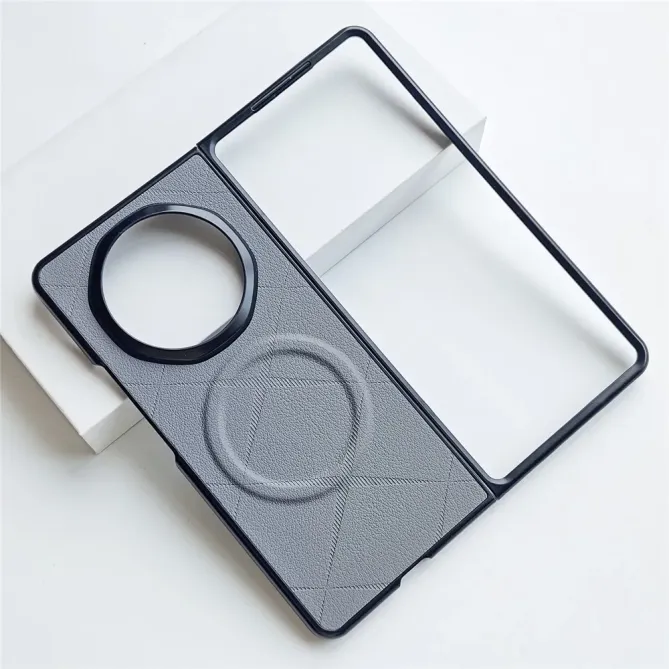 Coque Honor Magic V6 Simili Cuir Motif X Magnétique