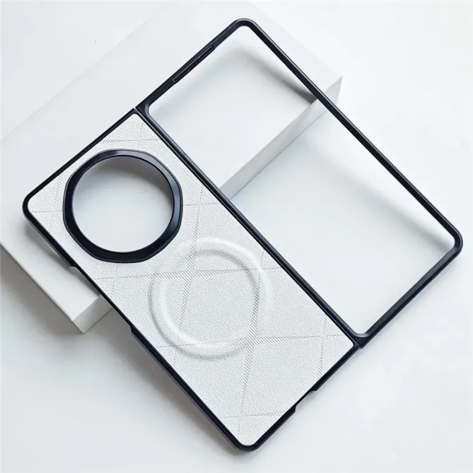 Coque Honor Magic V6 Simili Cuir Motif X Magnétique