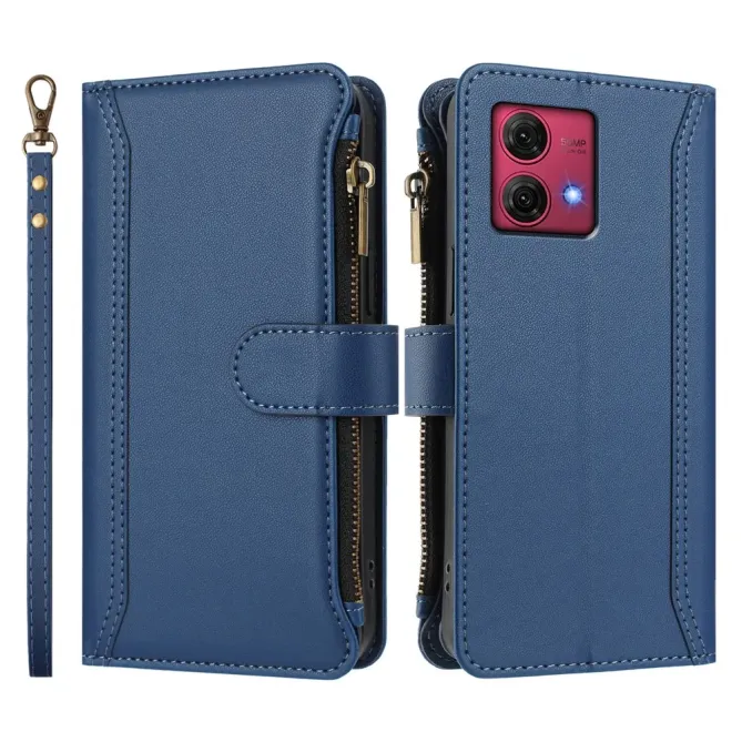 Housse Moto G84 5G Portefeuille 9 Cartes et Zip