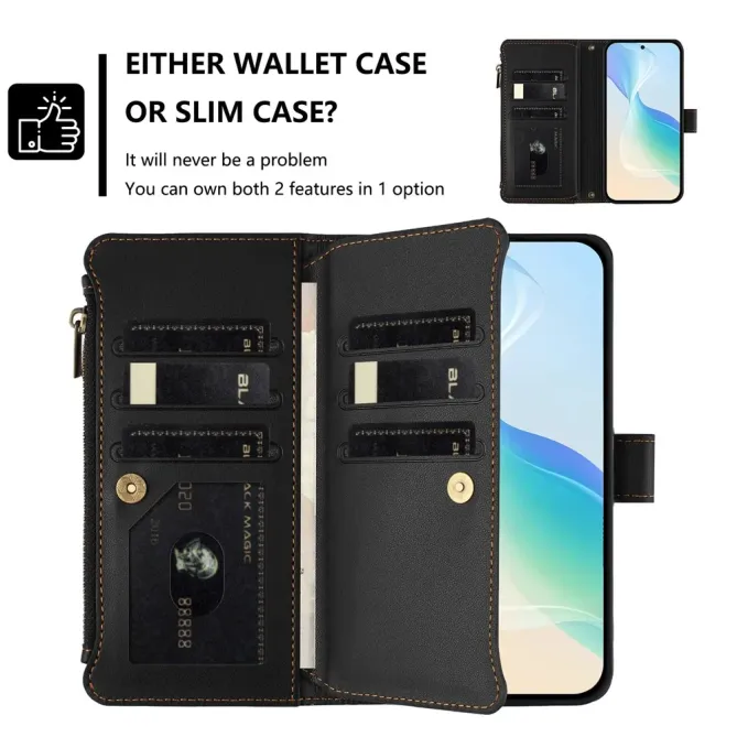 Housse Moto G84 5G Portefeuille 9 Cartes et Zip