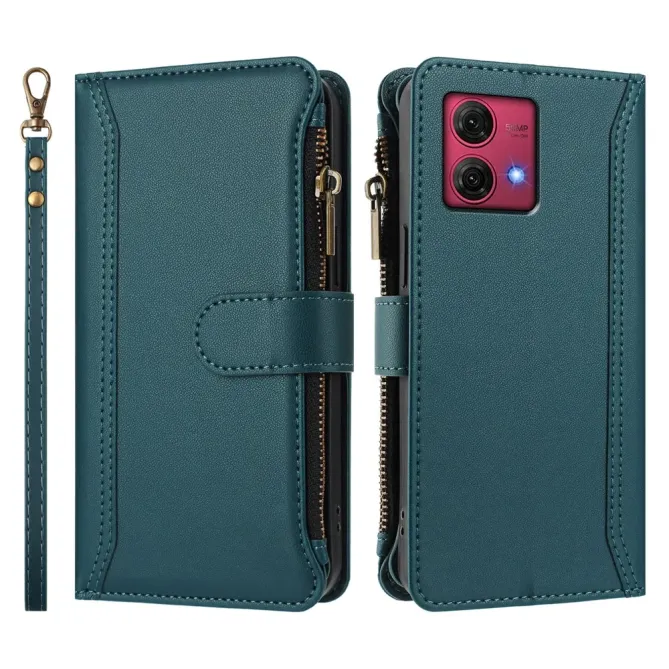 Housse Moto G84 5G Portefeuille 9 Cartes et Zip