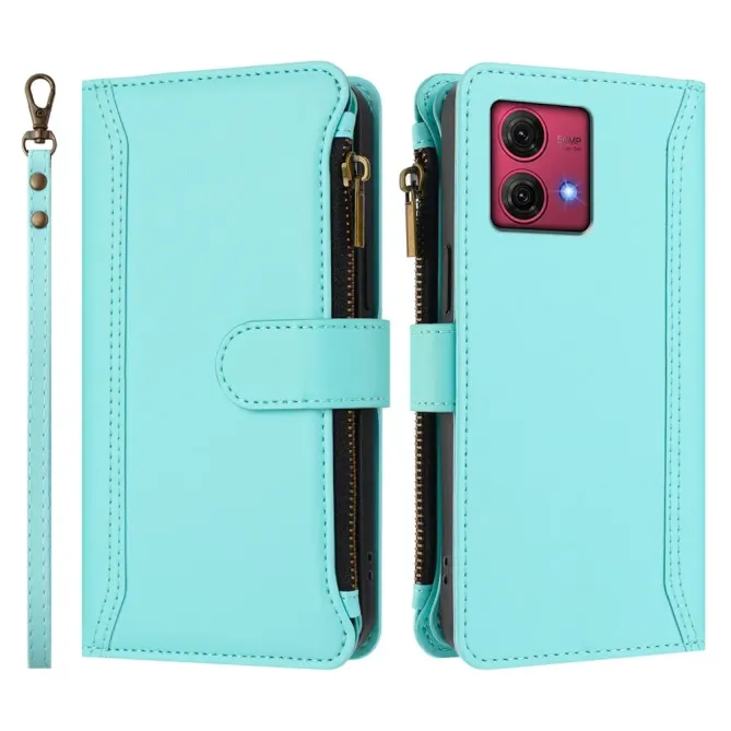 Housse Moto G84 5G Portefeuille 9 Cartes et Zip